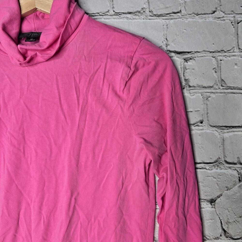 J Crew‎ Pink Long Sleeve Turtleneck Knit Top Size Medium Cotton Blend? - Picture 4 of 8